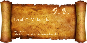 Izsó Vitolda névjegykártya